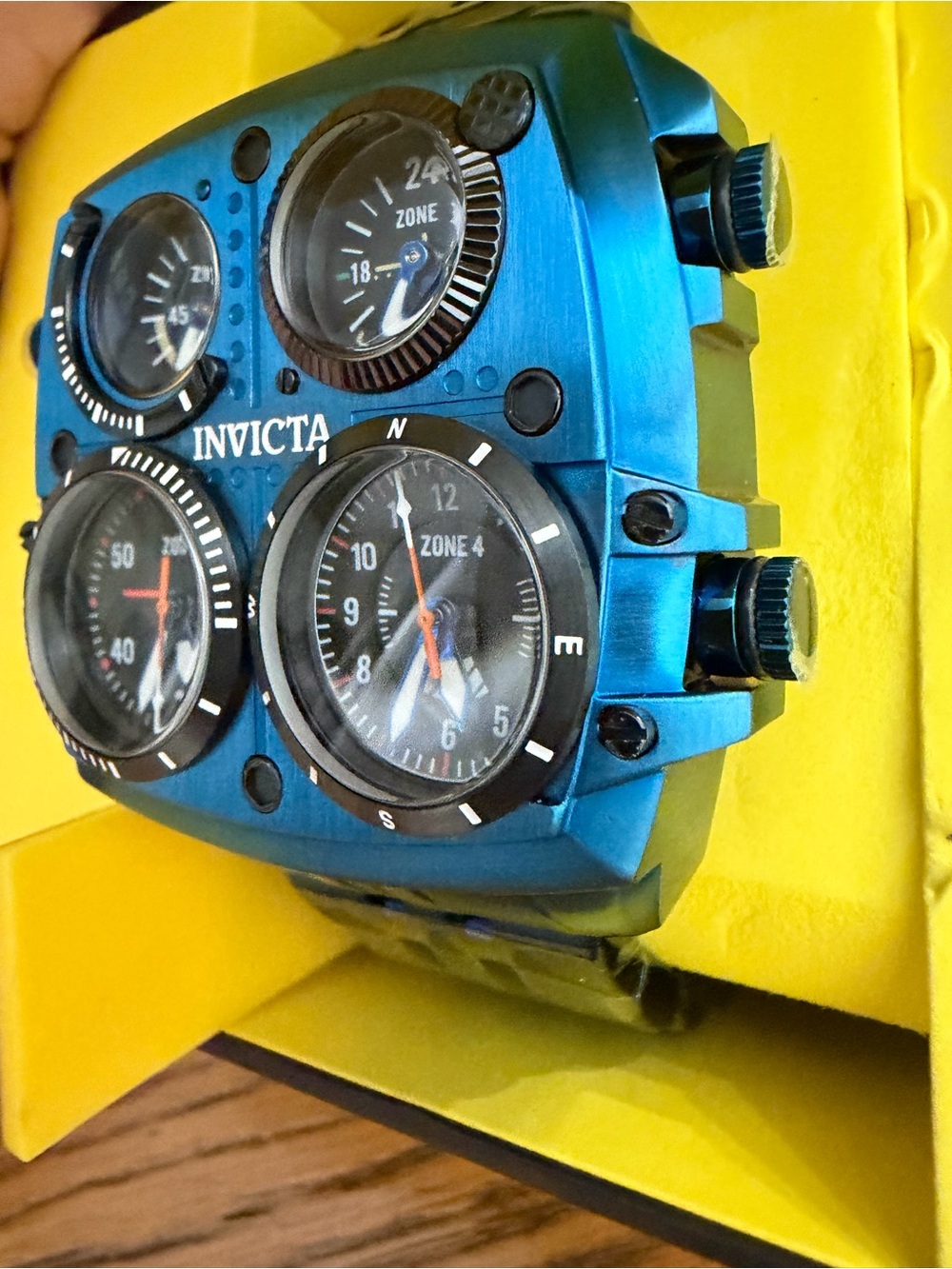 SALE! Invicta Coalition Forces Zulu Time Blue Watch FREE CASE - Picture 4 of 9